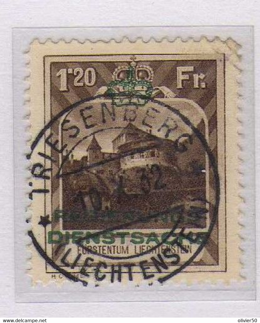 Liechtenstein -  (1932) - Service - 1 Fr. 20  Surcharge   - Oblitere - - Official