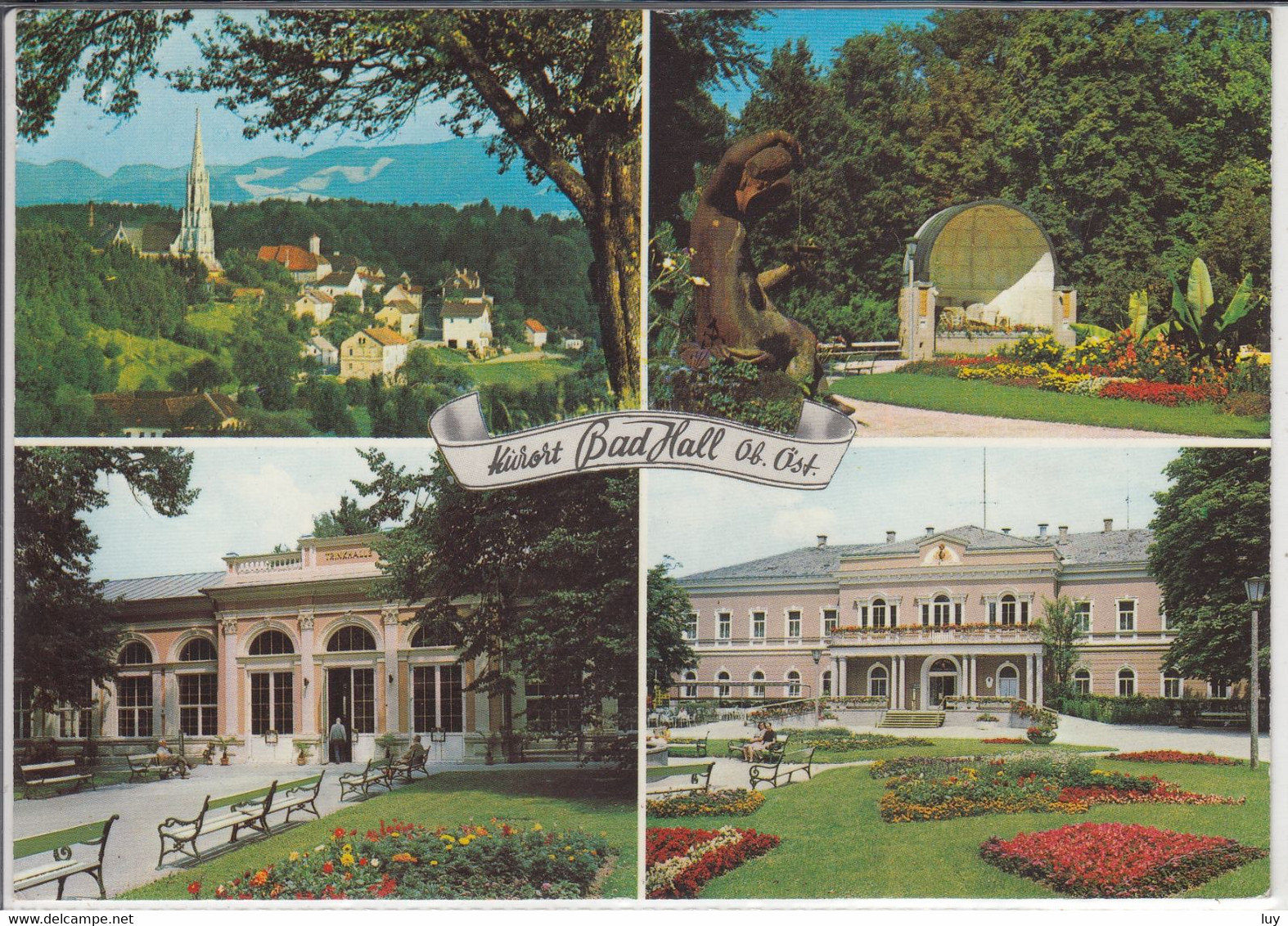 BAD HALL - Mehrbildkarte M. Musikpavillon Im Kurpark, Trinkhalle, Kurhaus - Bad Hall