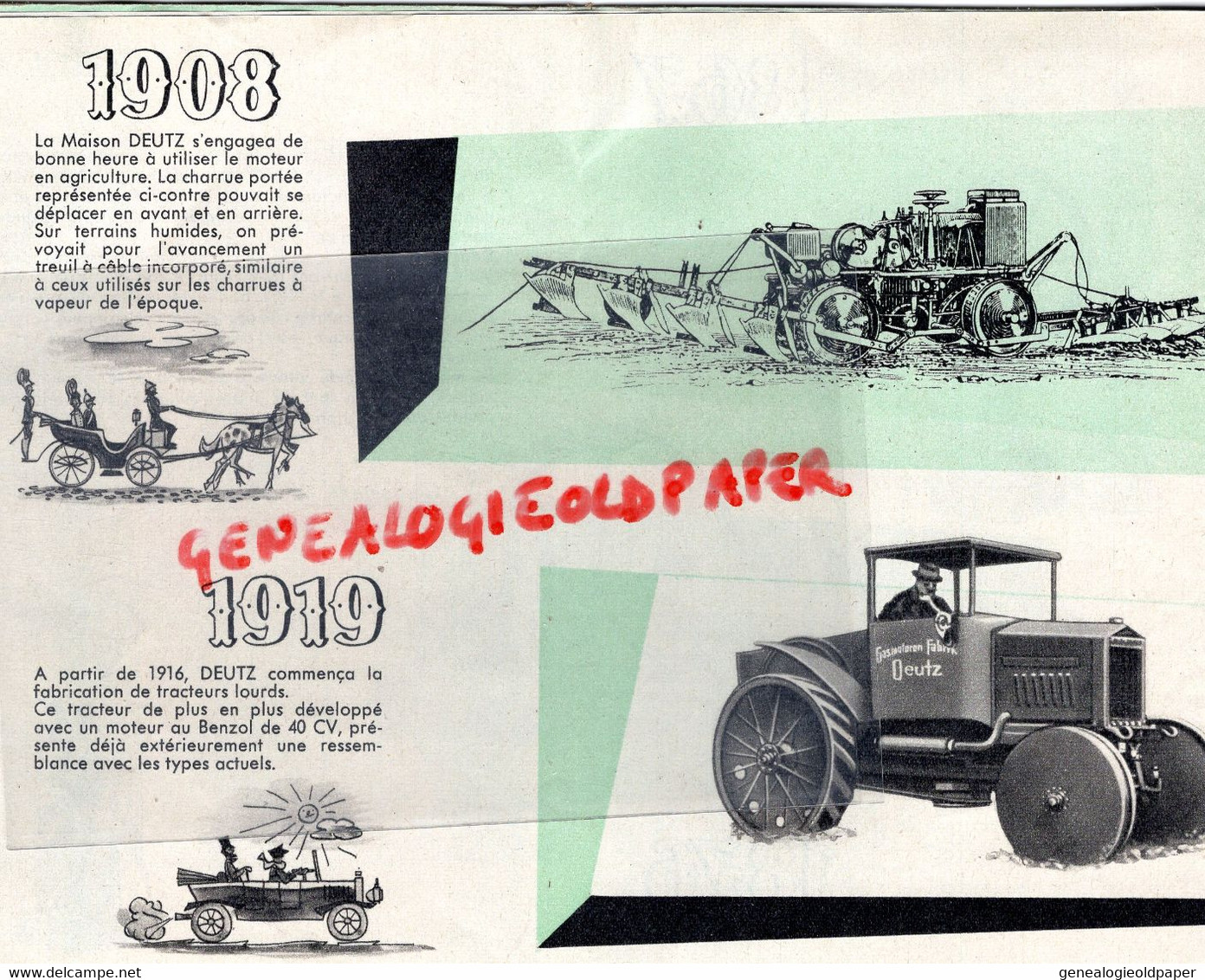 75- PARIS- ALLEMAGNE- KOLN COLOGNE- RARE BEAU CATALOGUE DIESEL DEUTZ TRACTEUR -OTTO EUGENE LANGEN -AGRICULTURE - Agriculture