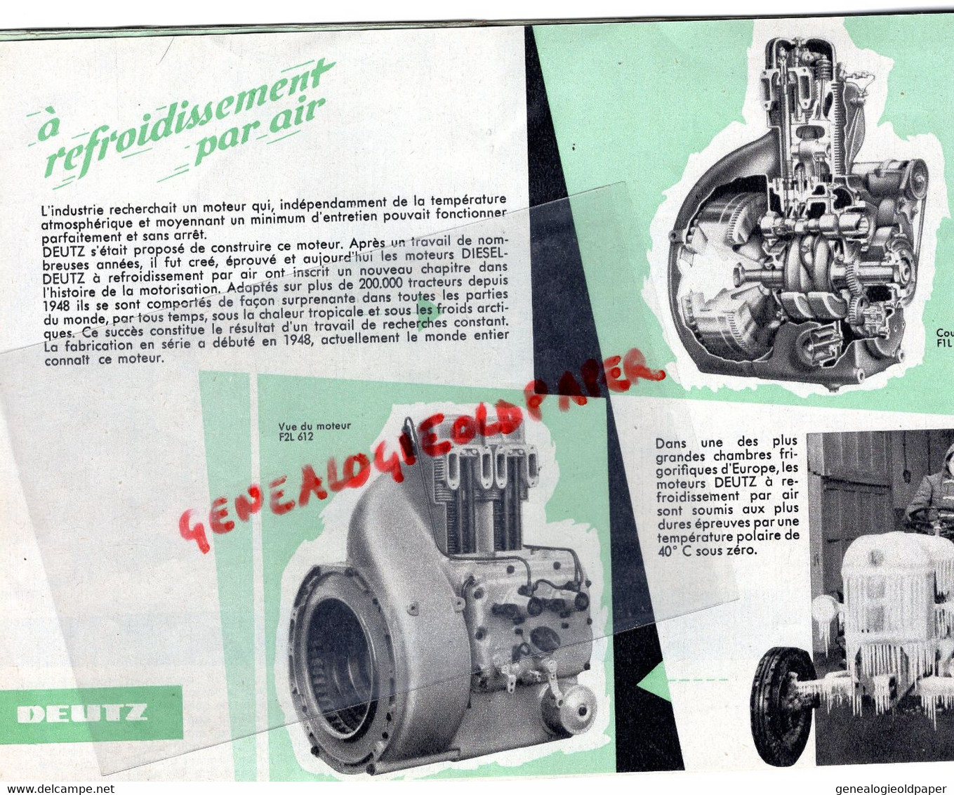 75- PARIS- ALLEMAGNE- KOLN COLOGNE- RARE BEAU CATALOGUE DIESEL DEUTZ TRACTEUR -OTTO EUGENE LANGEN -AGRICULTURE