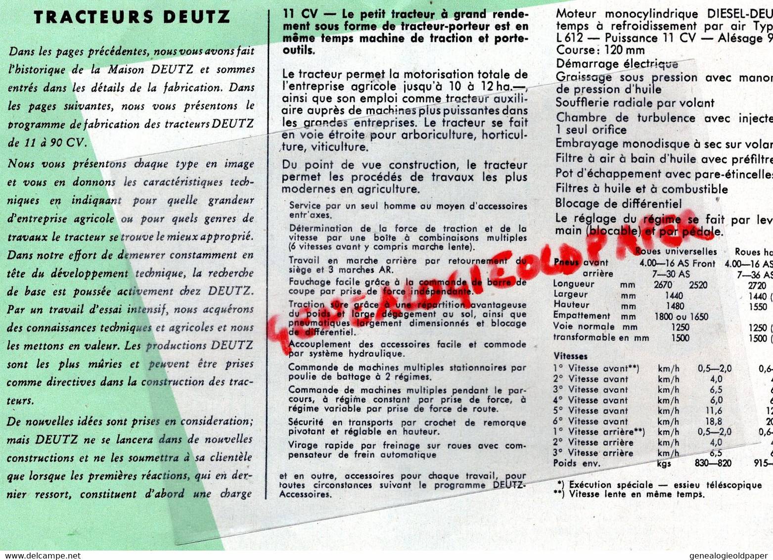 75- PARIS- ALLEMAGNE- KOLN COLOGNE- RARE BEAU CATALOGUE DIESEL DEUTZ TRACTEUR -OTTO EUGENE LANGEN -AGRICULTURE