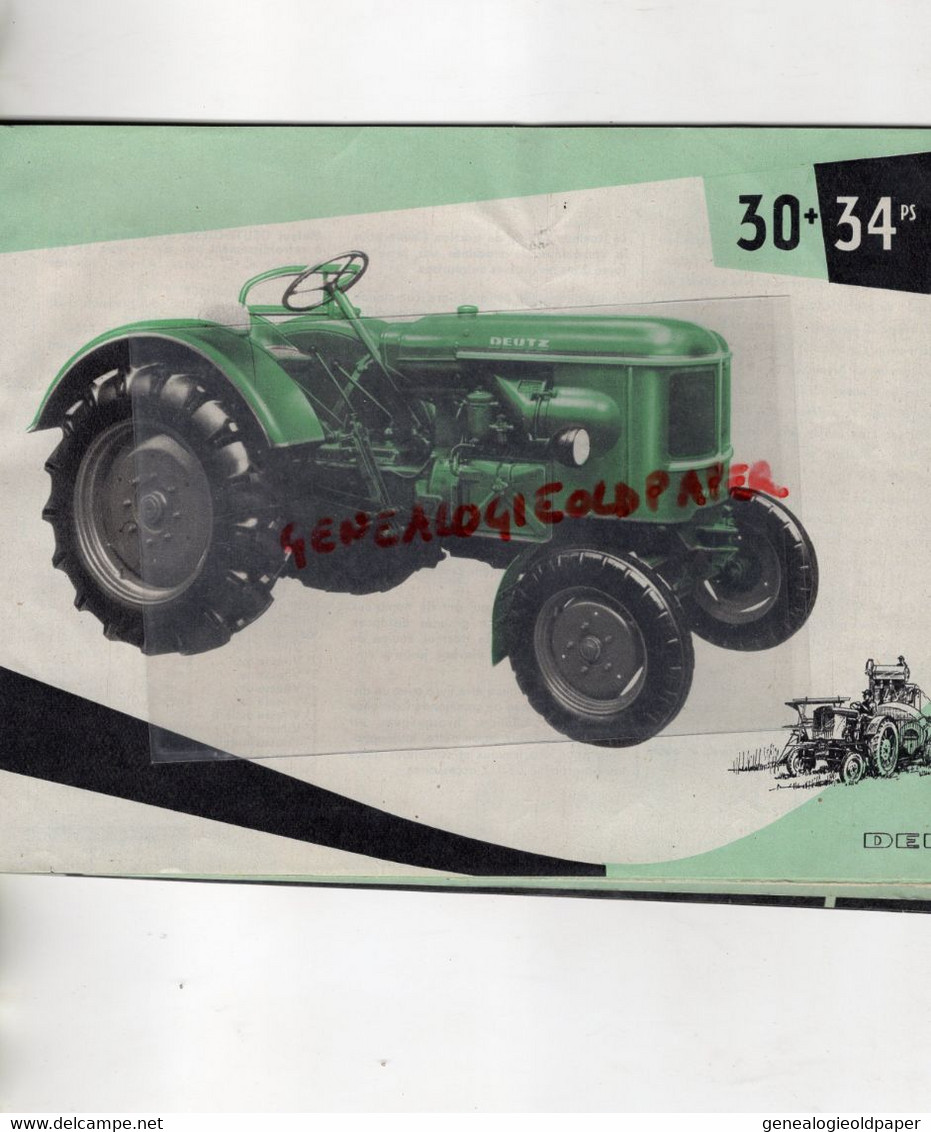 75- PARIS- ALLEMAGNE- KOLN COLOGNE- RARE BEAU CATALOGUE DIESEL DEUTZ TRACTEUR -OTTO EUGENE LANGEN -AGRICULTURE