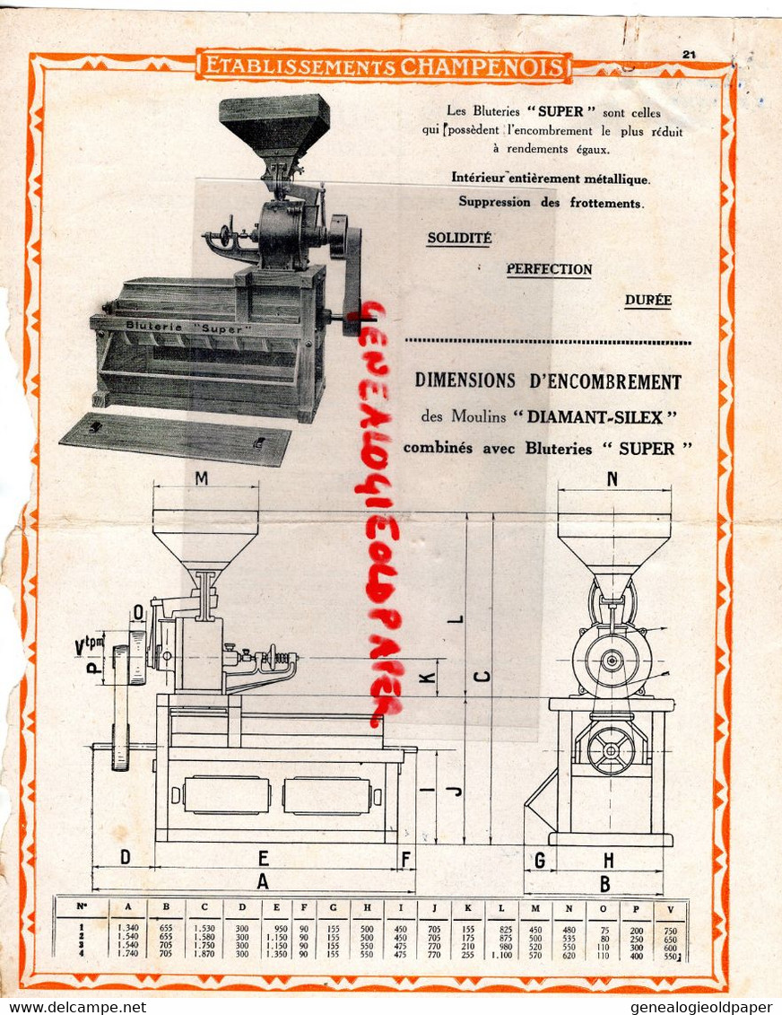 03-MOULINS RARE DOCUMENT LUCIEN CHAMBRON-BERGER BARILLOT A COMTE DE NICOLAY CHATEAU DU CREUX VALLON EN SULLY-1932- - Agriculture