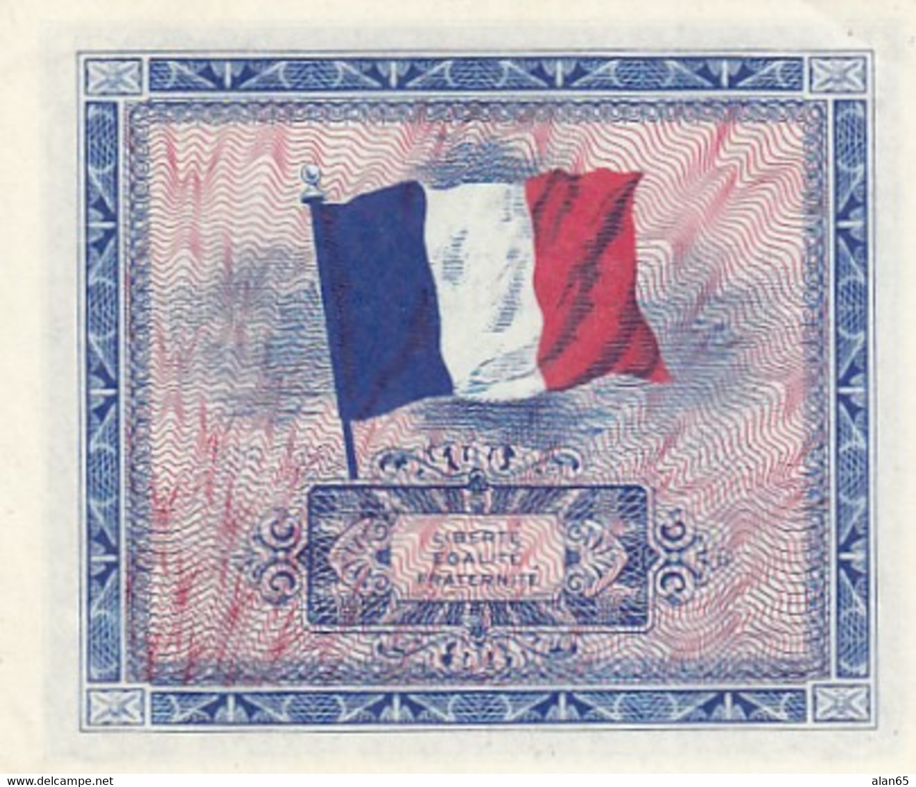 France #114a 2 Francs 1944  Banknote, Allied Military Currency - 1944 Flagge/Frankreich