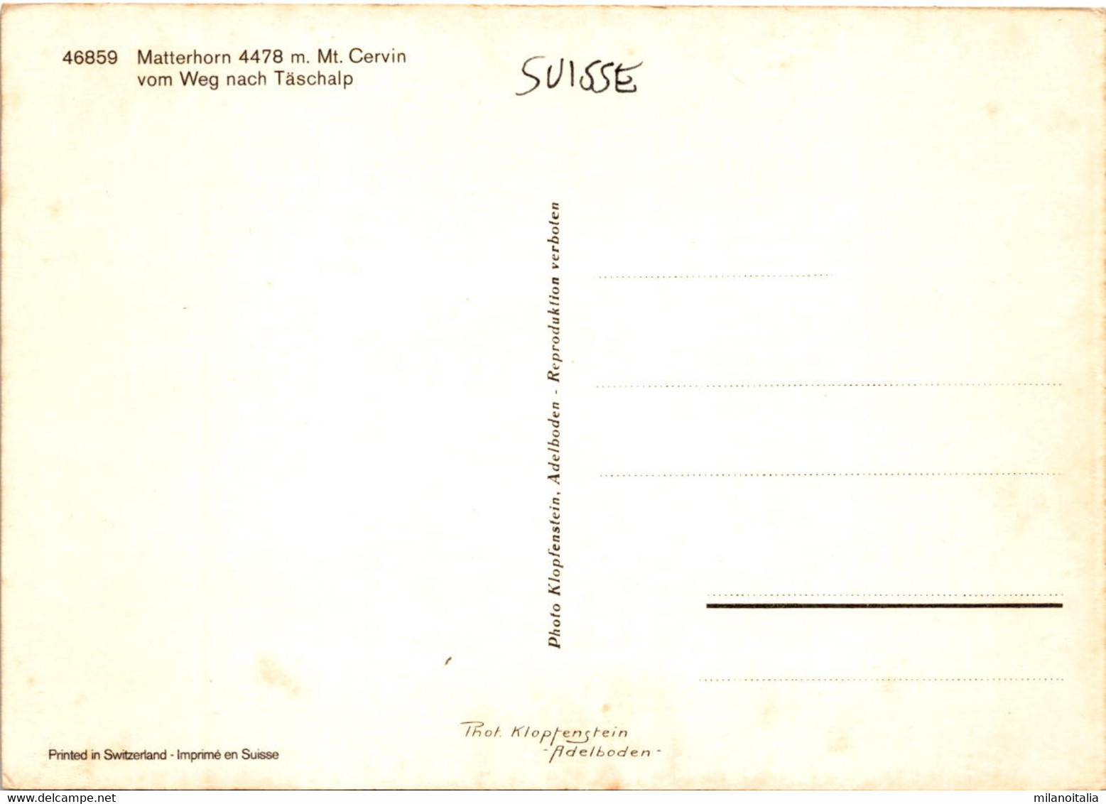 Matterhorn Vom Weg Nach Täschalp (46859) - Täsch