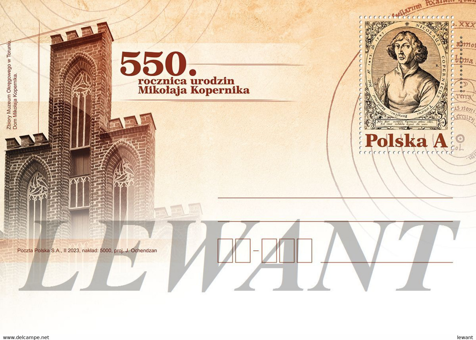 POLAND Covers 2023.02.16. Ck 114 550th Anniversary Of The Birth Of Nicolaus Copernicus - Lettres & Documents