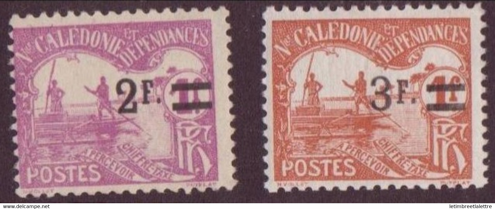 Nouvelle Calédonie - Taxe - YT N° 24 à 25 ** - Neuf Sans Charnière - 1928 - Timbres-taxe