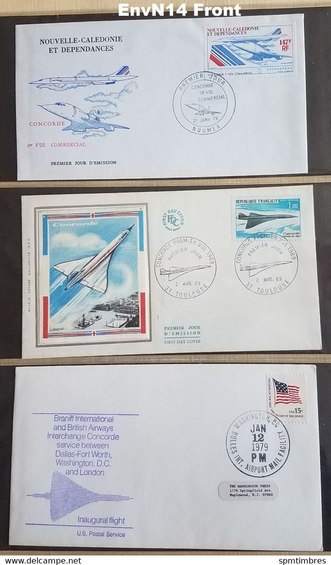 #49 Concorde aircraft onboard Carried / private correspondence / remaining post / first day covers and more