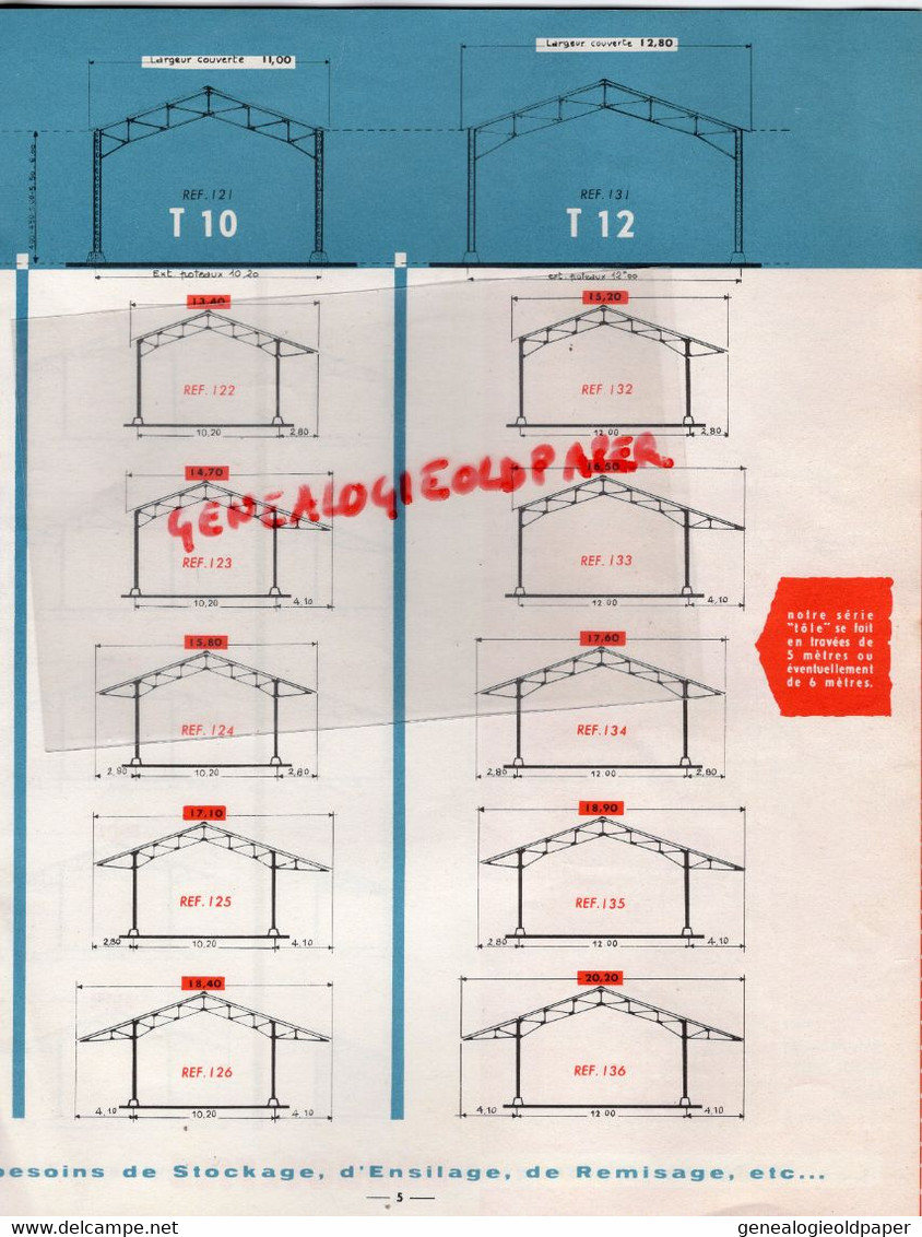 37- LA HAYE DESCARTES- RARE CATALOGUE  BARBOT FILS- HANGAR HANGARS METALLIQUES -CLAUDE COQUELIN -18-COUST-AGRICULTURE