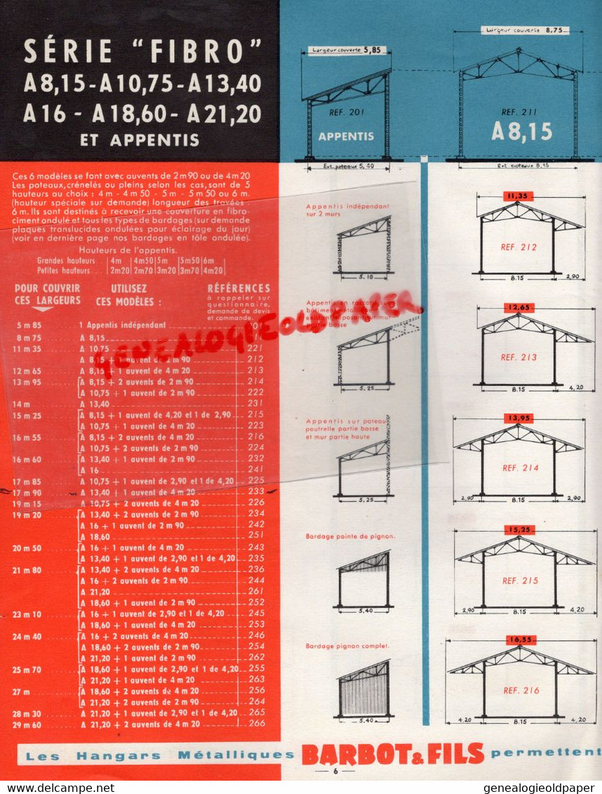 37- LA HAYE DESCARTES- RARE CATALOGUE  BARBOT FILS- HANGAR HANGARS METALLIQUES -CLAUDE COQUELIN -18-COUST-AGRICULTURE