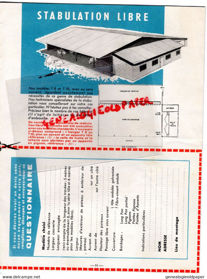 37- LA HAYE DESCARTES- RARE CATALOGUE  BARBOT FILS- HANGAR HANGARS METALLIQUES -CLAUDE COQUELIN -18-COUST-AGRICULTURE