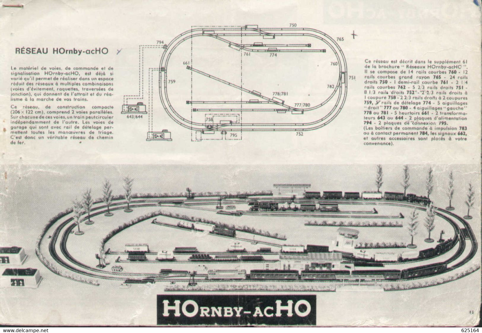 Catalogue HOrnby-acHO 1961/62 DEFEKT  Seulement Les Pages 12 - 18  Réseau - Français