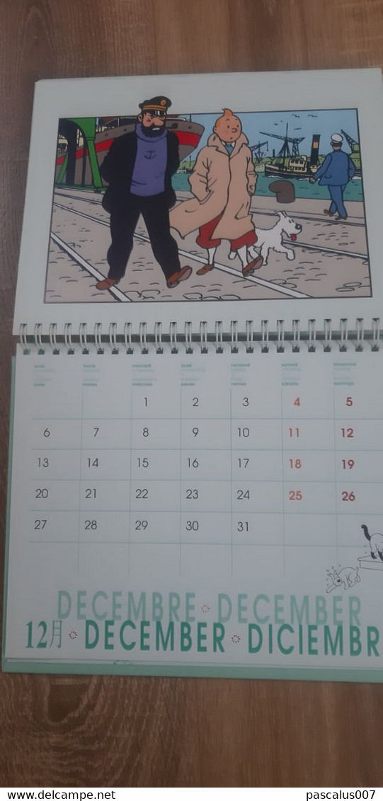 B01-418 Livre Calendrier Agenda 1999 Hergé Tintin Les 7 Boules de Cristal Moulinsart 1998