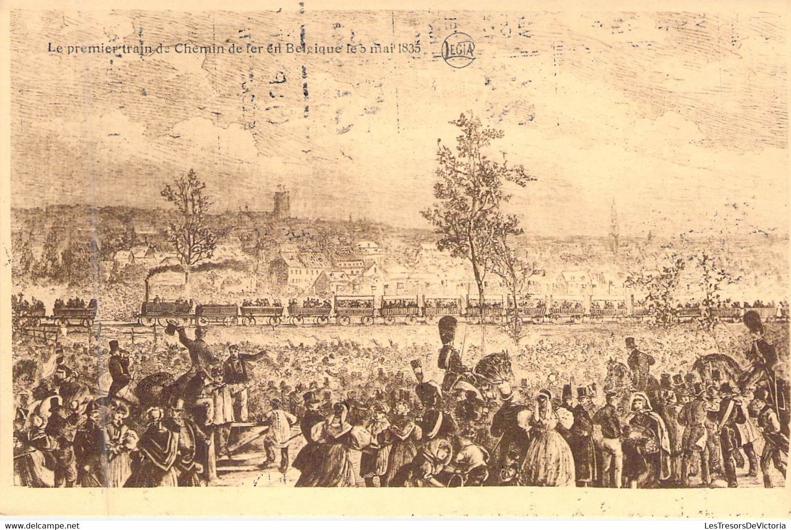 Transports - Le Premier Train De Chemin De Fer En Belgique Le 5 Mai 1835 - édition LEGIA - Carte Postale Ancienne - Treinen