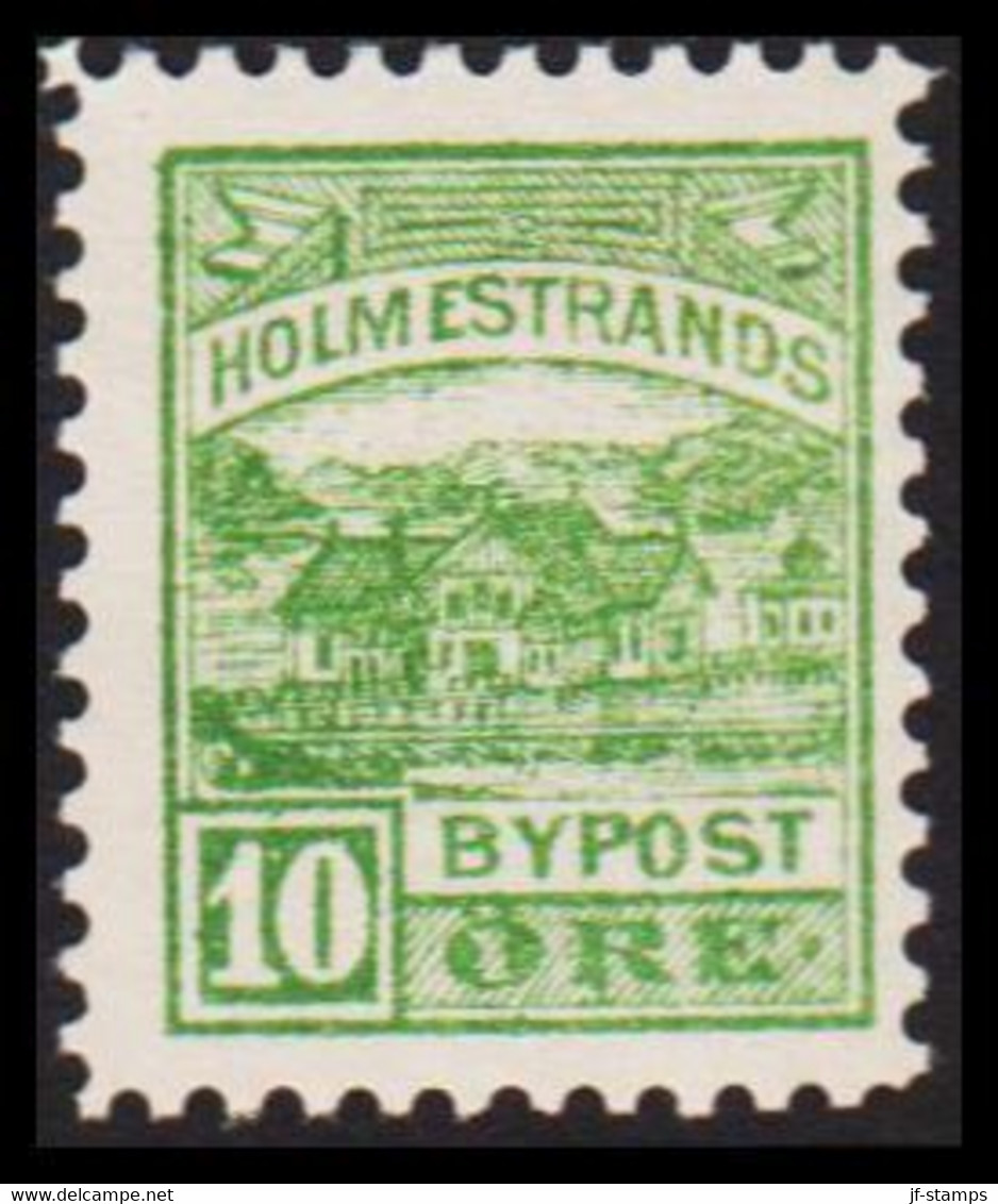 1888. NORGE. HOLMESTRANDS BYPOST 10 ÖRE. Hinged.  - JF529855 - Local Post Stamps