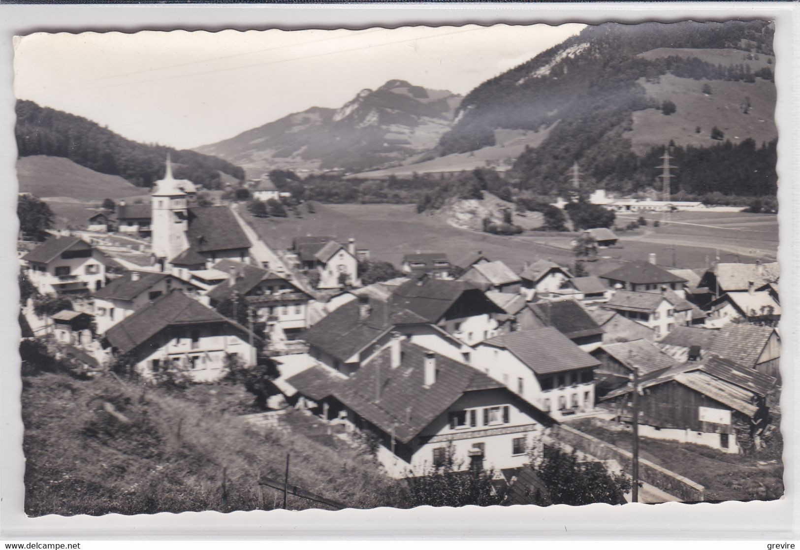 Enney, Vue Générale. Coopérative La Prévoyance. Carte-photo - Enney