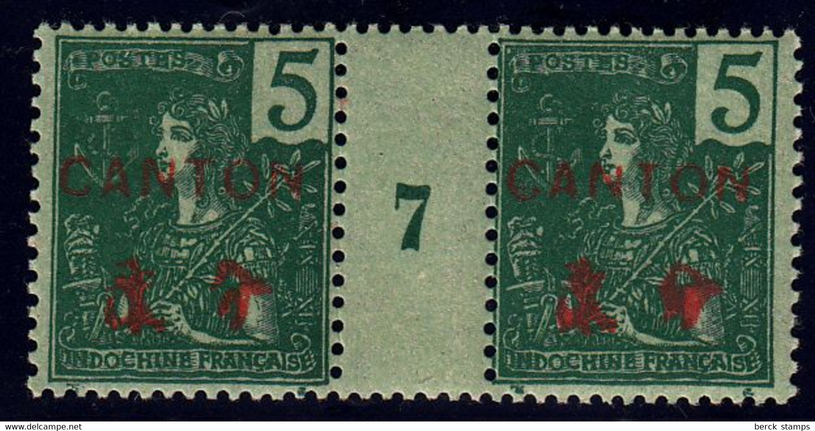 CANTON - N° 36** - MILLÉSIME 7. - Unused Stamps