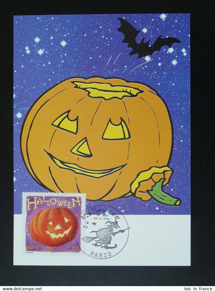 Carte Maximum Card Citrouille Pumpkin Halloween France 2001 Ref 101700 - Légumes