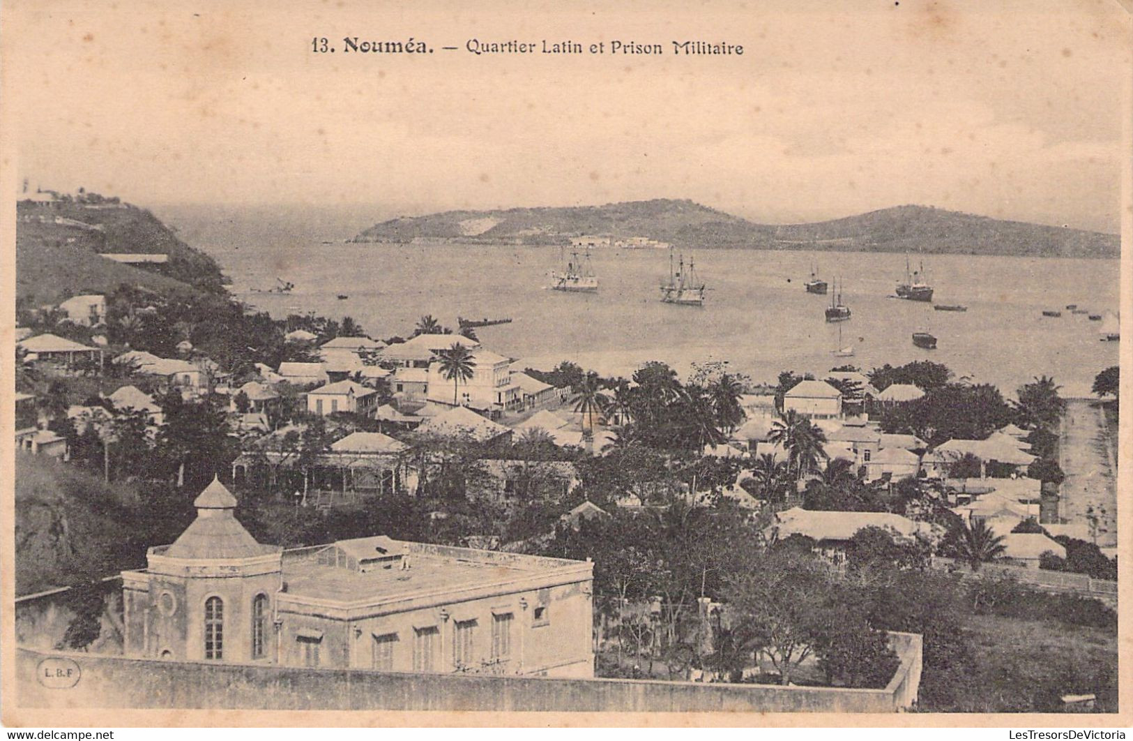 NOUVELLE CALEDONIE - NOUMEA - Quartier Latin Et Prison Militaire - Carte Postale Ancienne - Nouvelle Calédonie