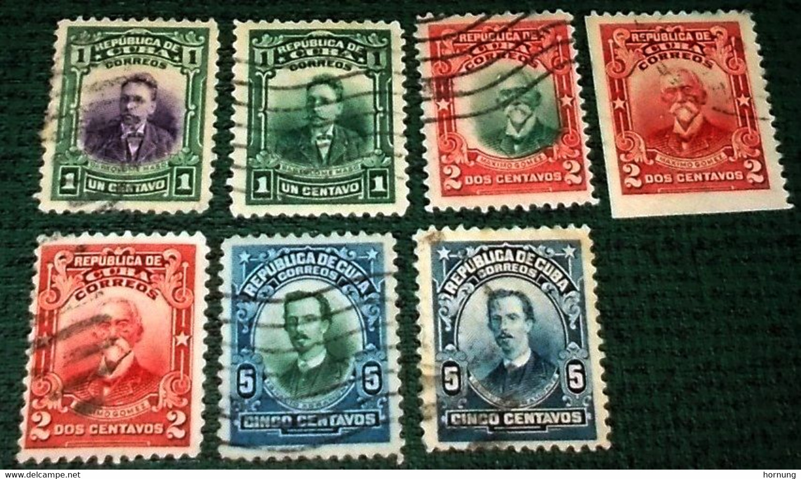 United States, Possessions, Cuba, 1910/11 ,Famous Persons.( ( 1c -green Colour , 2c -light Red Colour ). - Gebraucht