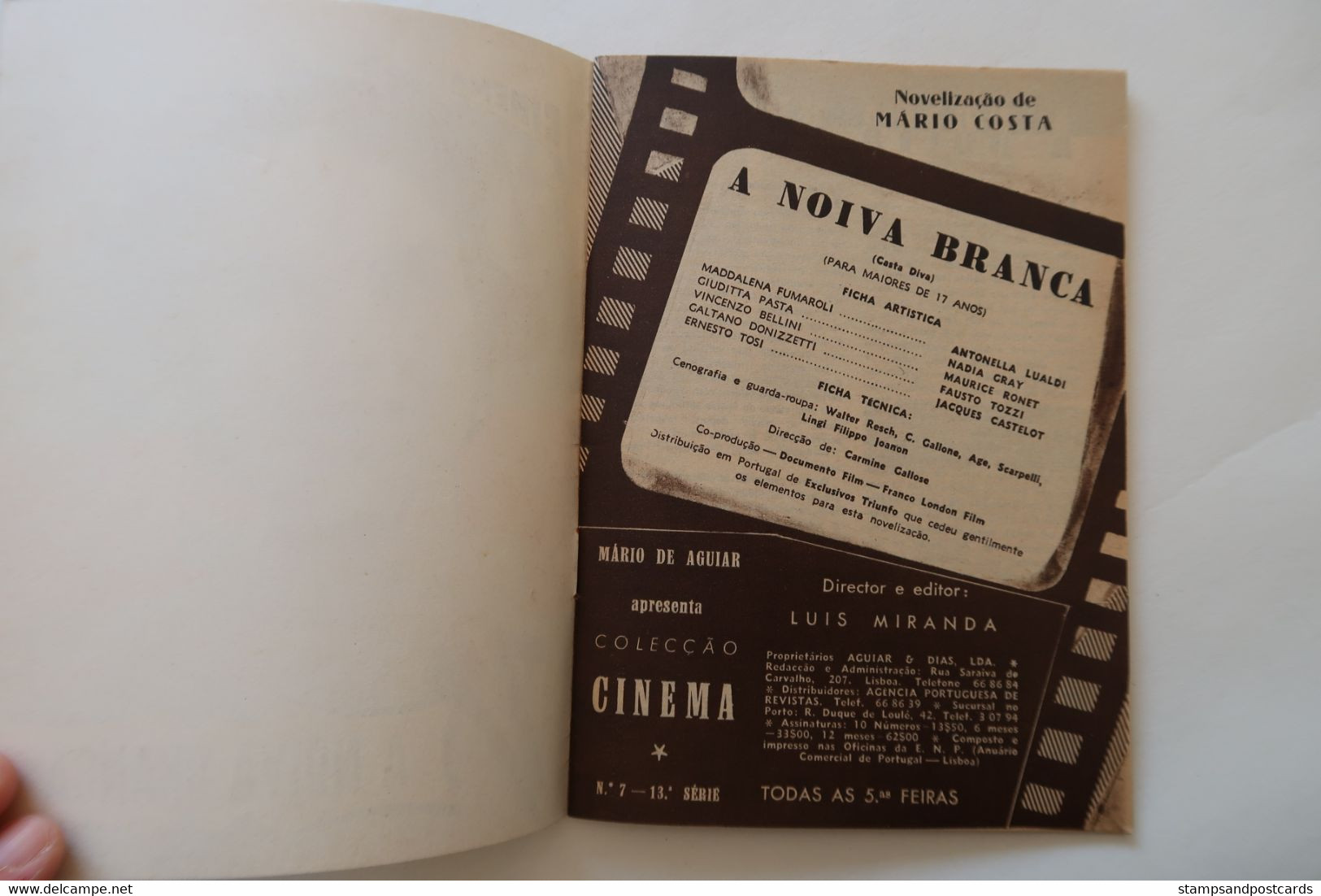 Portugal Revue Cinéma Movies Mag 1954 Casta Diva Antonella Lualdi Nadia Gray Maurice Ronet Dir. Carmine Gallose Italia - Cine & Televisión