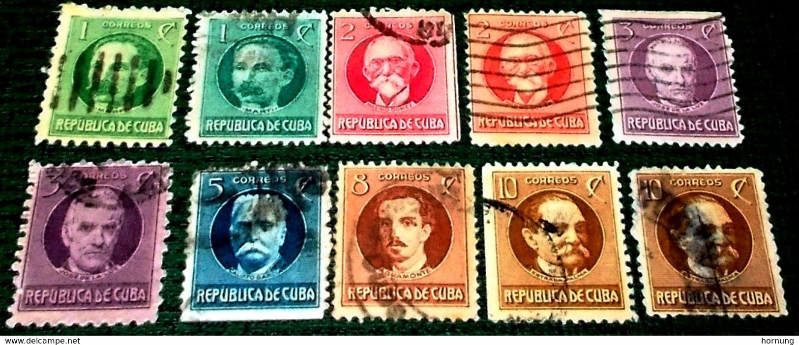 United States, Possessions, Cuba,1917 ,Famous Persons. - Used Stamps