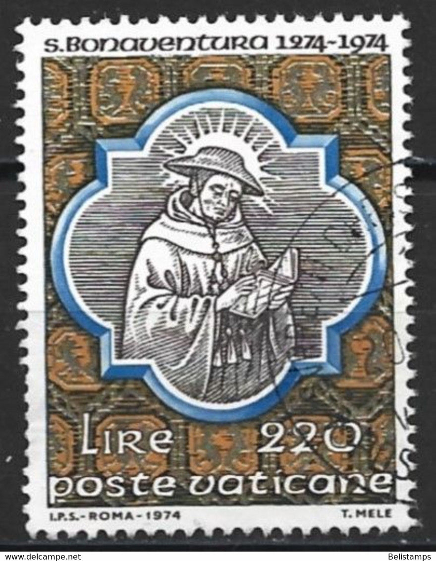 Vatican City 1974. Scott #560 (U) St. Bonaventure - Gebruikt