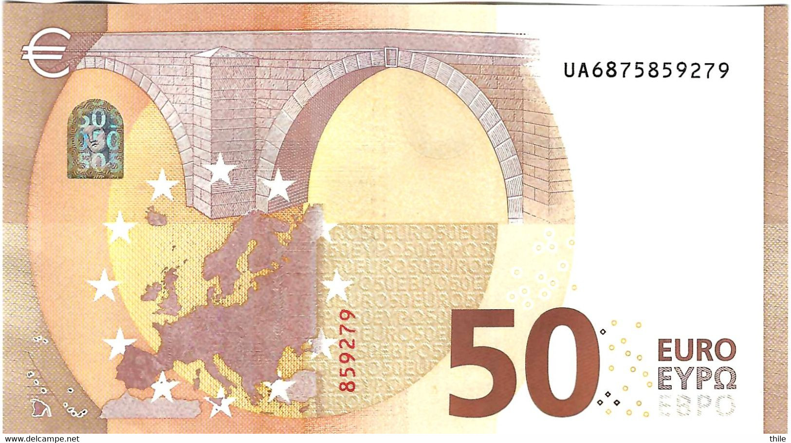 FRANCE - 50 € - UA - U038 G1 - UNC - Lagarde - 50 Euro