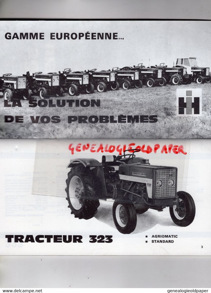 59- CROIX-60-MONTATAIRE-52-ST SAINT DIZIER-PARIS- RARE CATALOGUE TRACTEUR TRACTEURS HARVESTER 1969-MOISSON AGRICULTURE - Landbouw