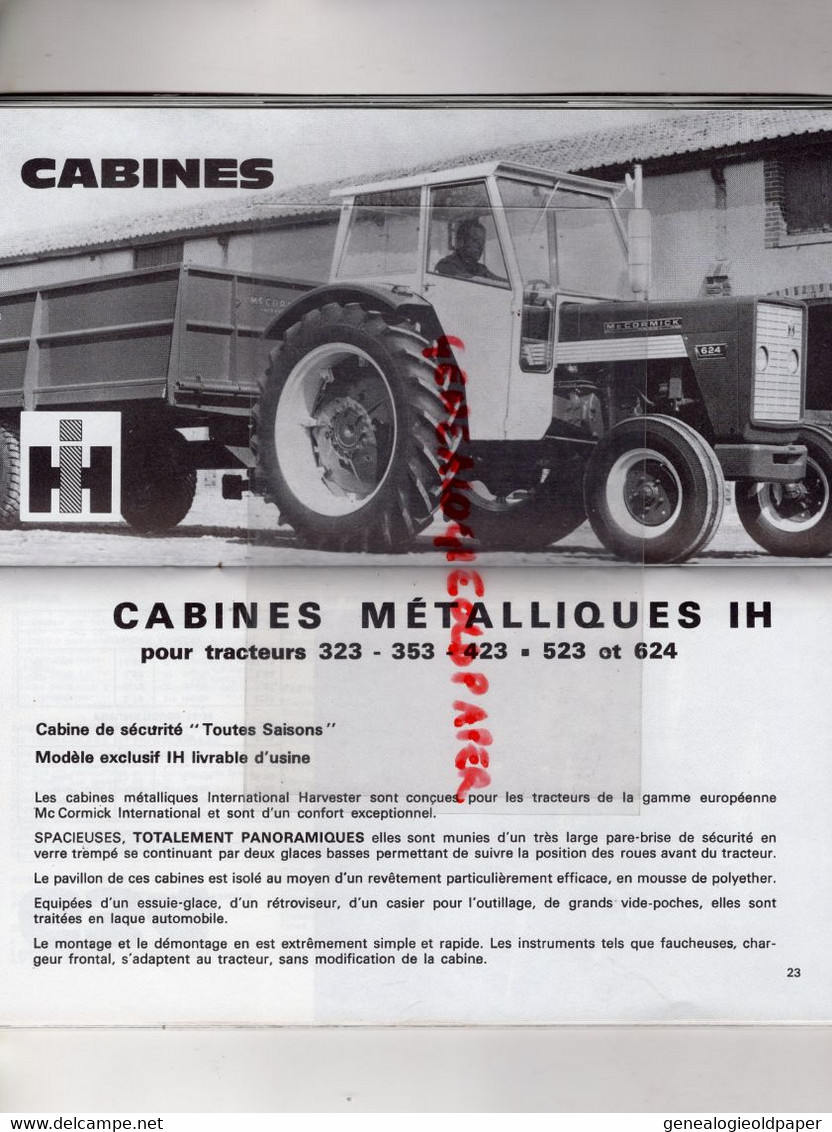 59- CROIX-60-MONTATAIRE-52-ST SAINT DIZIER-PARIS- RARE CATALOGUE TRACTEUR TRACTEURS HARVESTER 1969-MOISSON AGRICULTURE