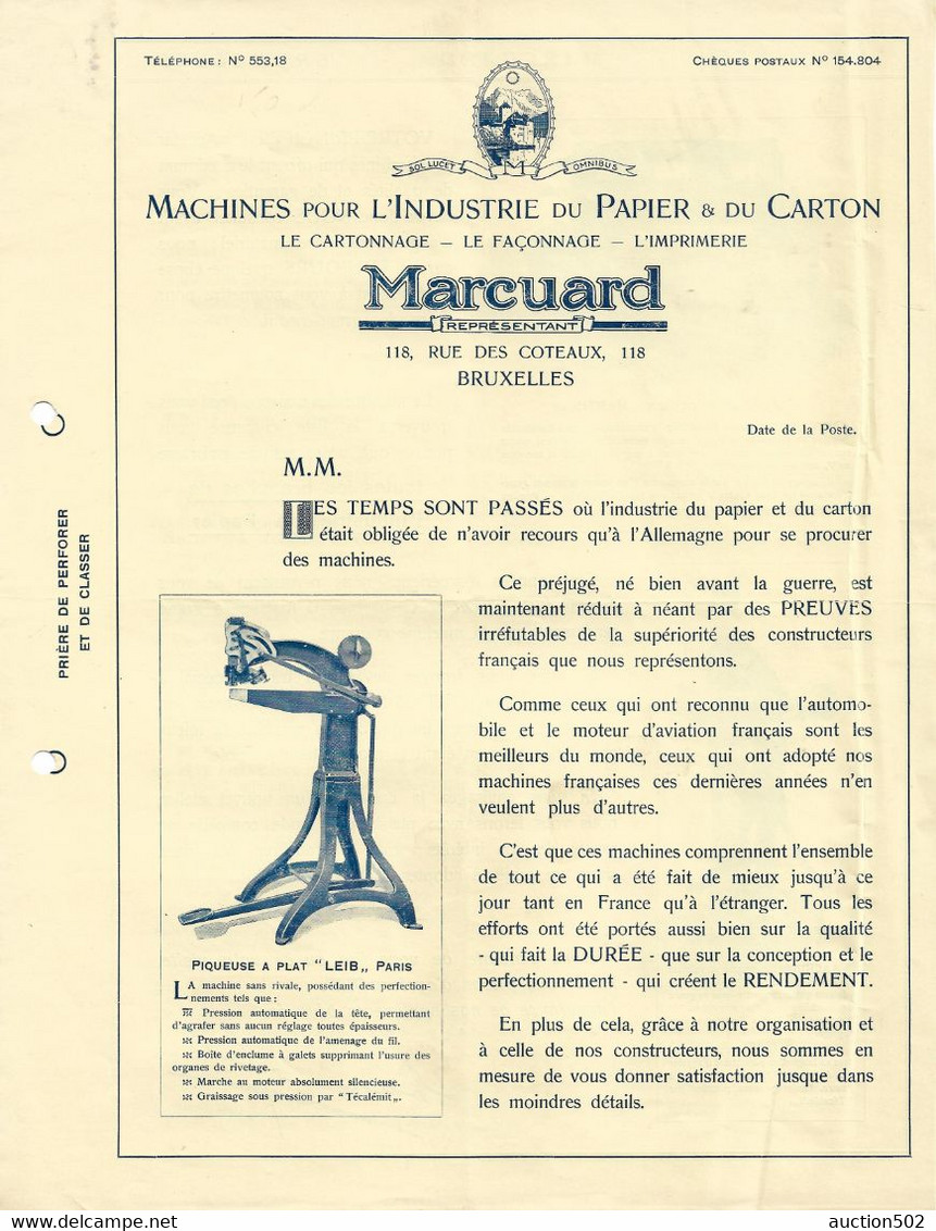 Dépliant Publicitaire Marcuard Machines > Industrie Du Papier & Du Carton - Imprimerie & Papeterie