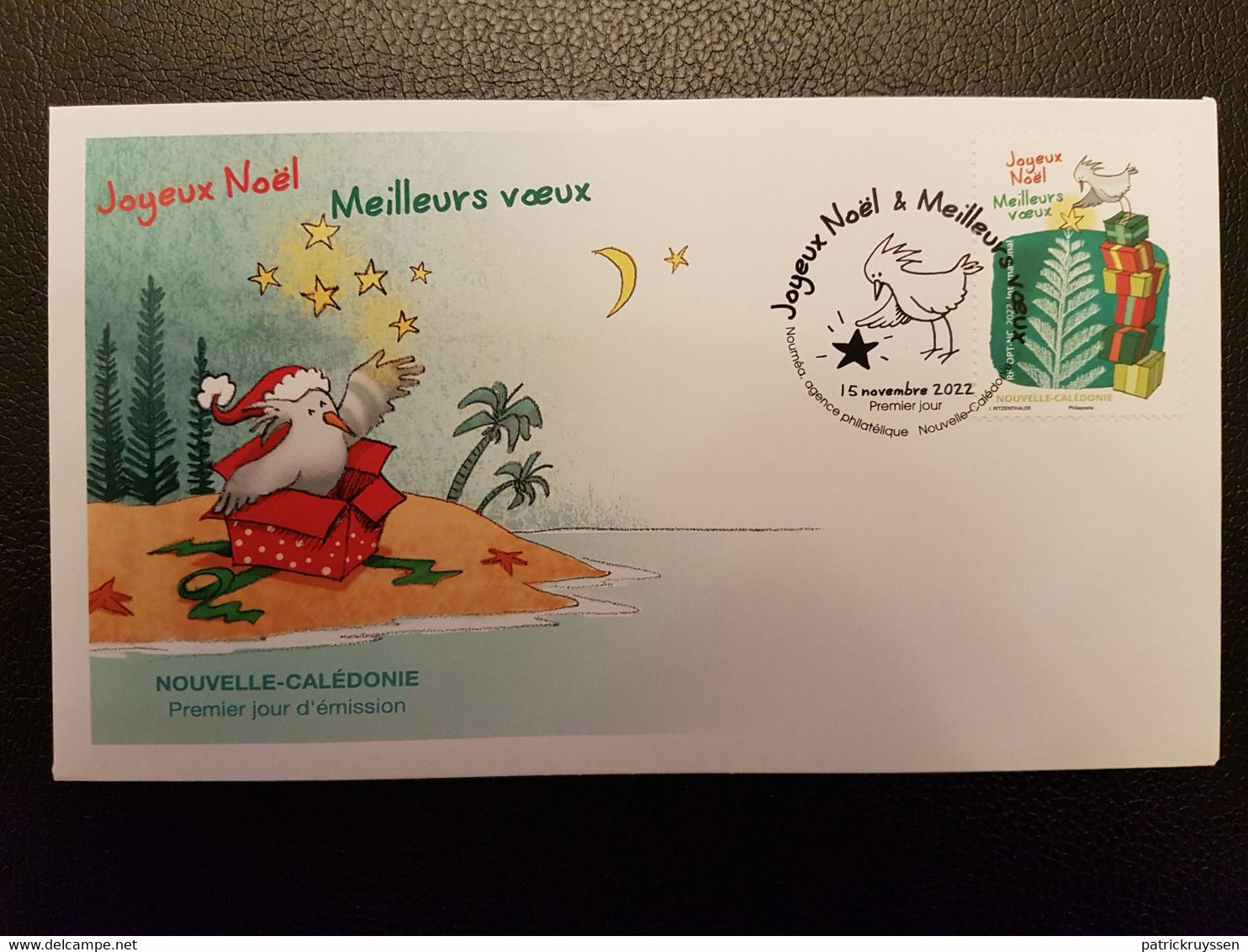 Caledonia 2022 Caledonie Merry Christmas Nativity Best Wishes Bird Noel Oiseaux Aves Natale Navidad 1v FDC PJ - Neufs