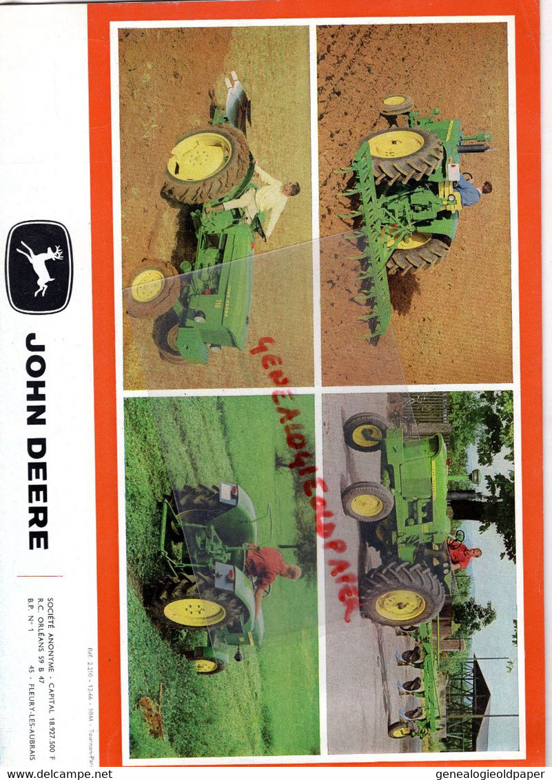 45- FLEURY LES AUBRAIS-RARE CATALOGUE JOHN DEERE- TRACTEURS  TRACTEUR DE 28 A 143 CH-AGRICULTURE-MACHINE AGRICOLE - Agricoltura