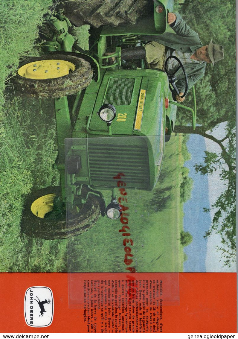 45- FLEURY LES AUBRAIS-RARE CATALOGUE JOHN DEERE- TRACTEURS  TRACTEUR DE 28 A 143 CH-AGRICULTURE-MACHINE AGRICOLE - Agricoltura