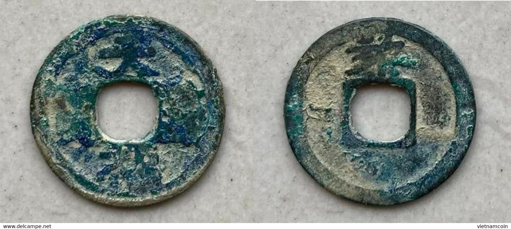 Ancient Annam Coin Thien Phuc Tran Bao (Tian Fu Zhen Bao) Reverse LE(梨) 980-1005 - Vietnam