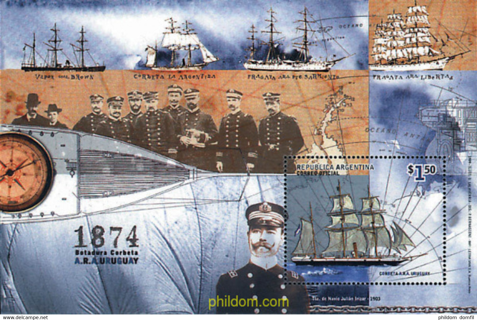 56653 MNH ARGENTINA 1999 BARCO ANTIGUO - Gebruikt