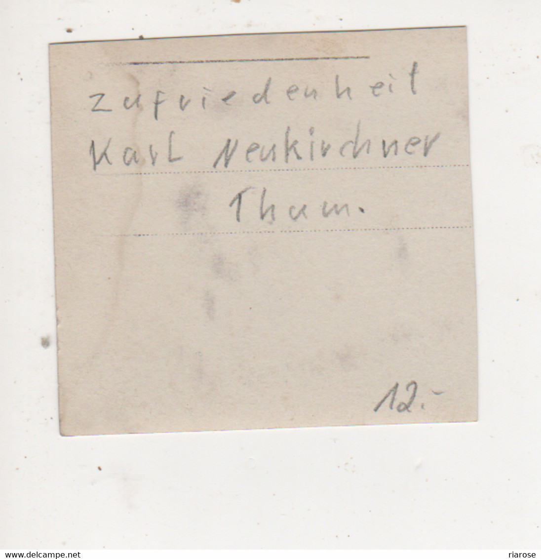 ANTIKES FOTO- UM 1920  THUM NUTZ UND ZUCHTVIEHANDEL 8 X 7 Cm - Thum