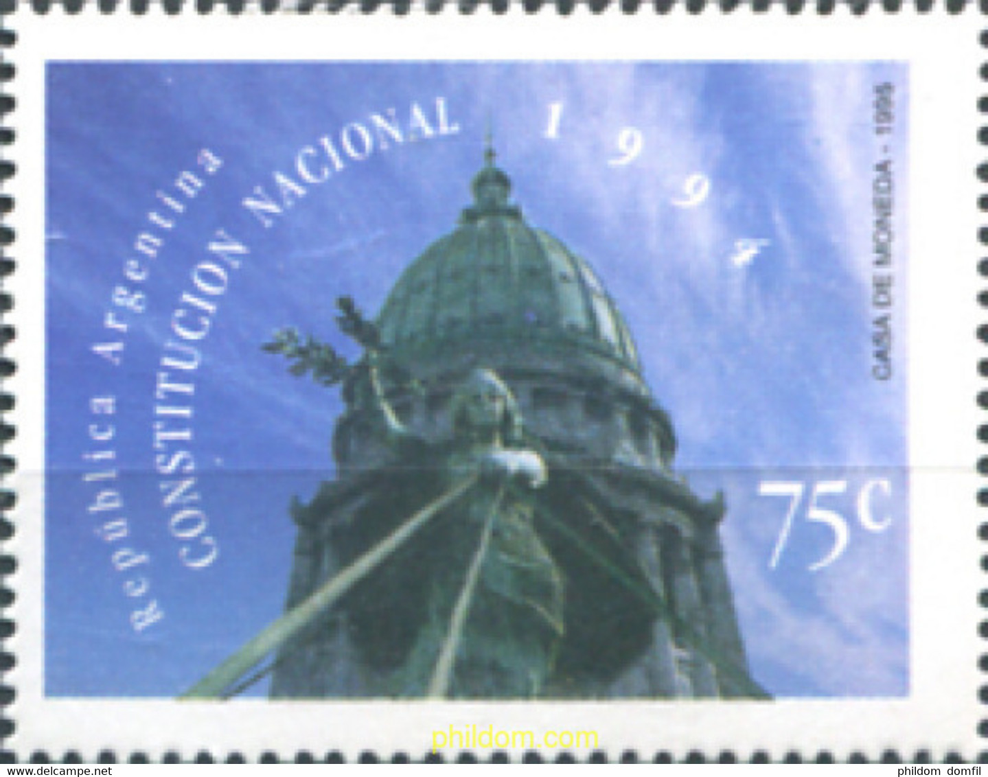 283710 MNH ARGENTINA 1995 CONSTITUCION NACIONAL - Used Stamps