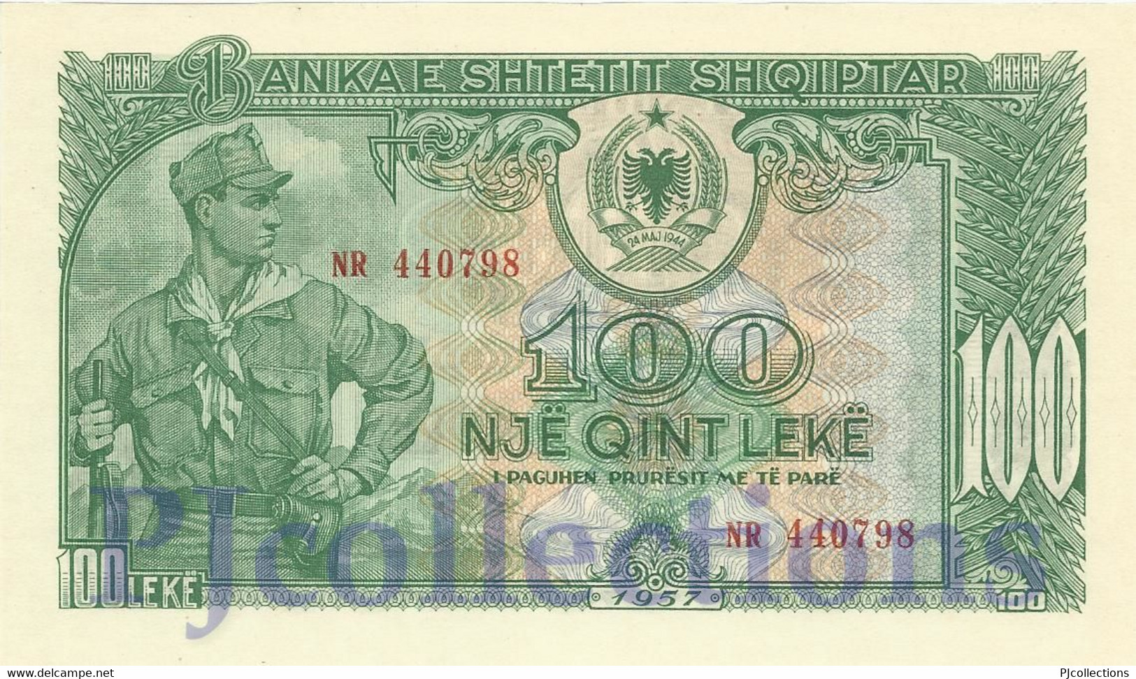 ALBANIA 100 LEKE 1957 PICK 30a UNC - Albanie