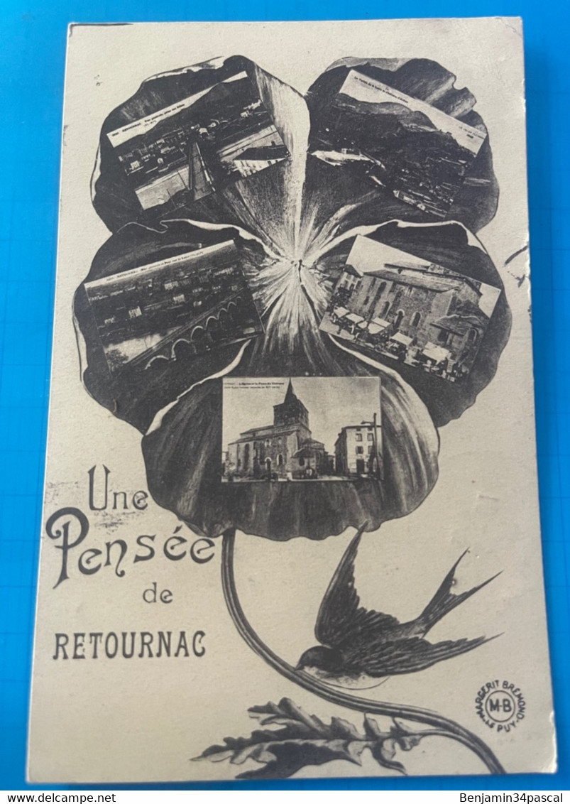 Cpa 43 Retournac -Une Pensée De Retournac - 1913 - Retournac