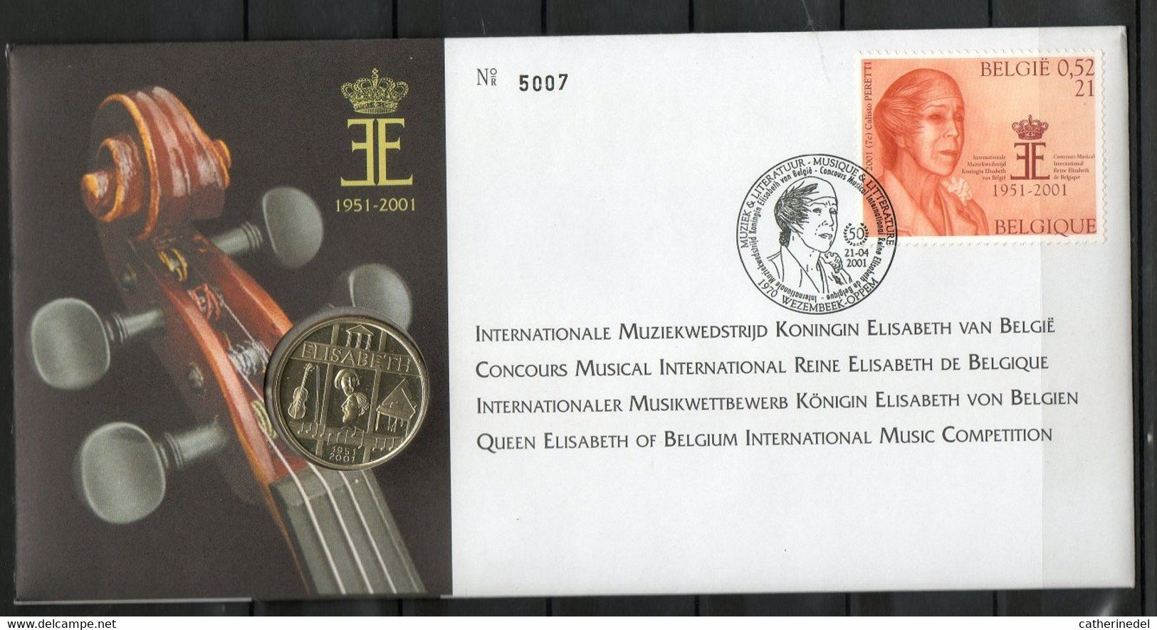 Année 2001 : 2992 - Numisletter : Concours Reine Elisabeth De Belgique - Numisletters