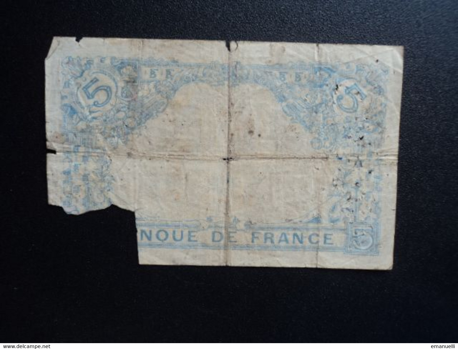 FRANCE *  : 5 FRANCS   19-4-(19)15    FAYETTE 2 / PICK 70     état AB - 5 F 1912-1917 ''Bleu''