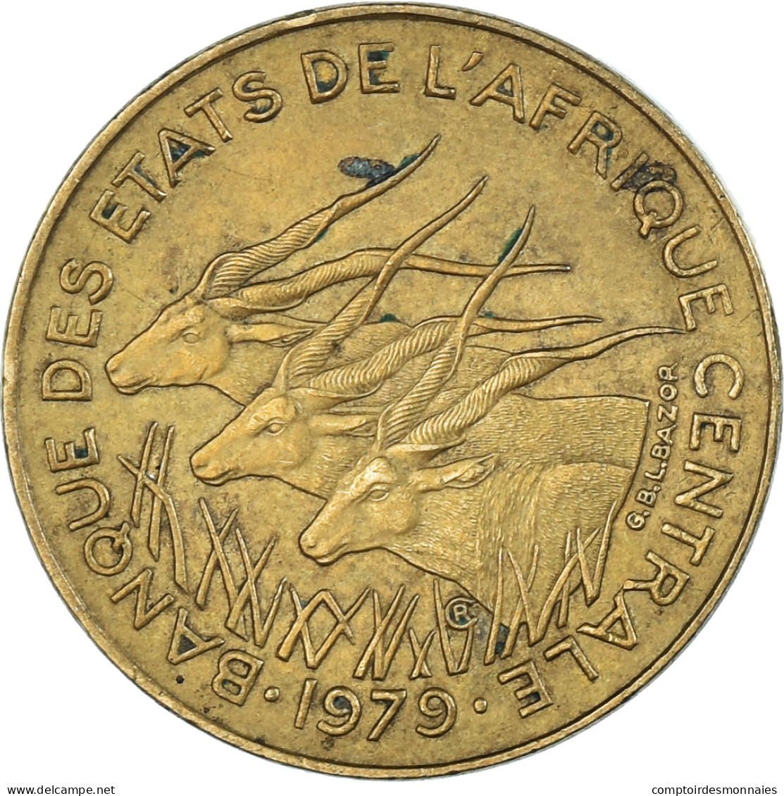 Monnaie, États De L'Afrique Centrale, 5 Francs, 1979 - Centrafricaine (République)