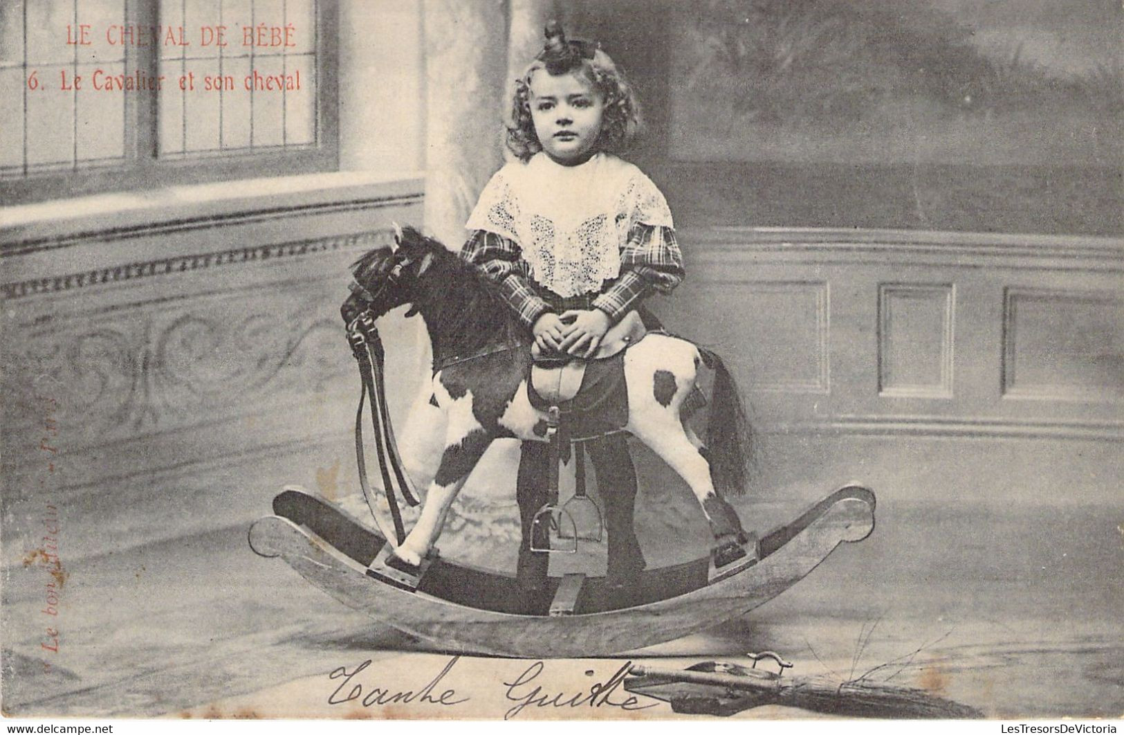 Illustrateurs Et Photographes - Non Signée - Enfant Qui Joues Au Cheval à Bascule - Carte Postale Ancienne - Unclassified