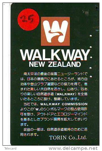 Télécarte Nouvelle-Zélande Sur JAPON (25) WALKWAY  *  Telefonkarte - Phonecard  NEW ZEALAND Related - Japan - Landscapes