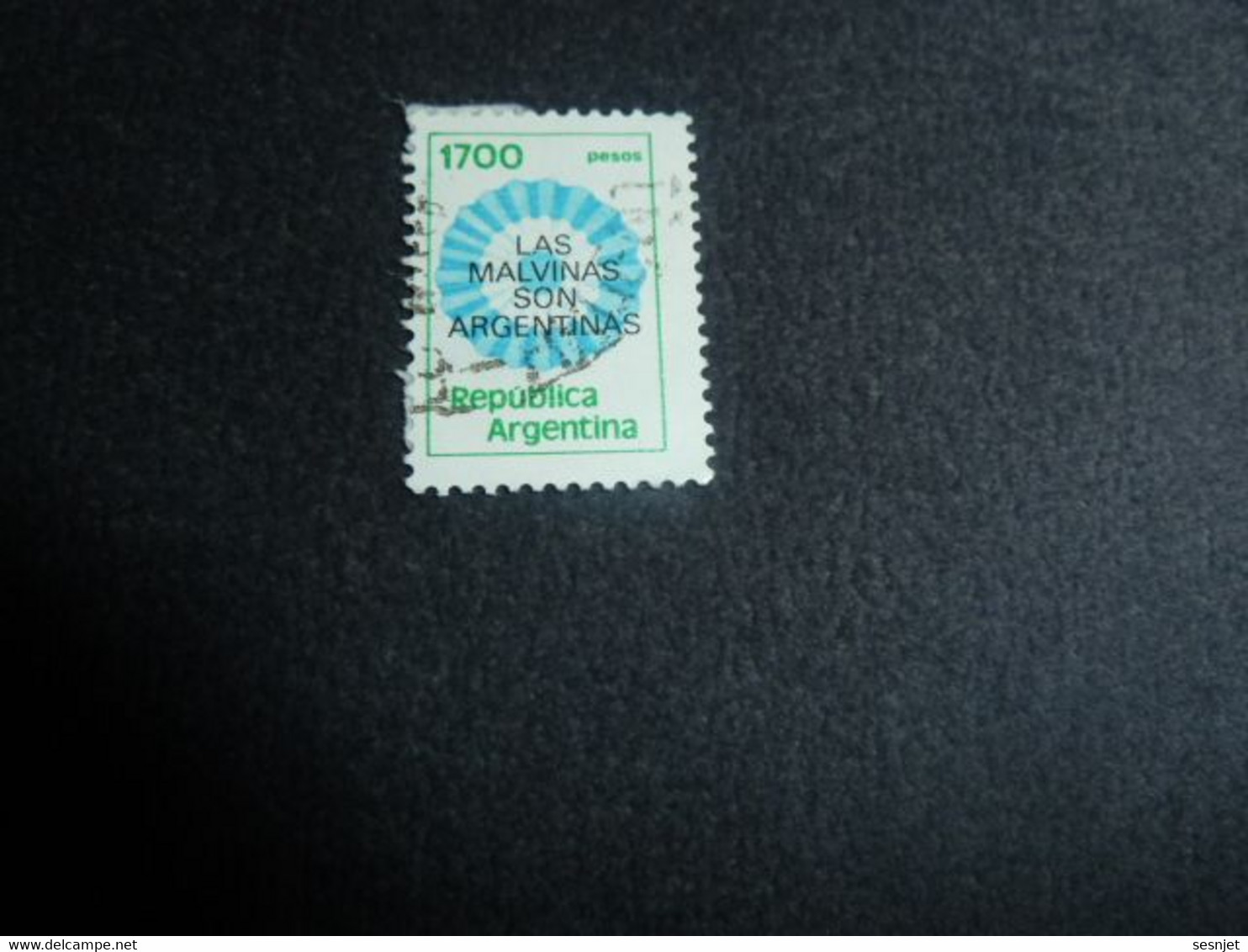 Republica Argentina - Iles Malouines - 1700 Pesos - Yt 1288 - Vert, Bleu Clair Et Bleu - Oblitéré - Année 1982 - - Gebraucht