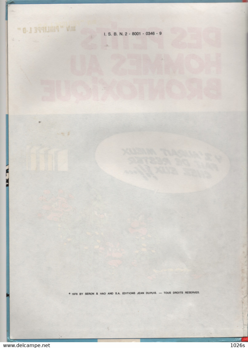 B.D.LES PETITS HOMMES - DES PETITS HOMMES AU BRONTOXIQUE- E.O. 1976 - Petits Hommes, Les