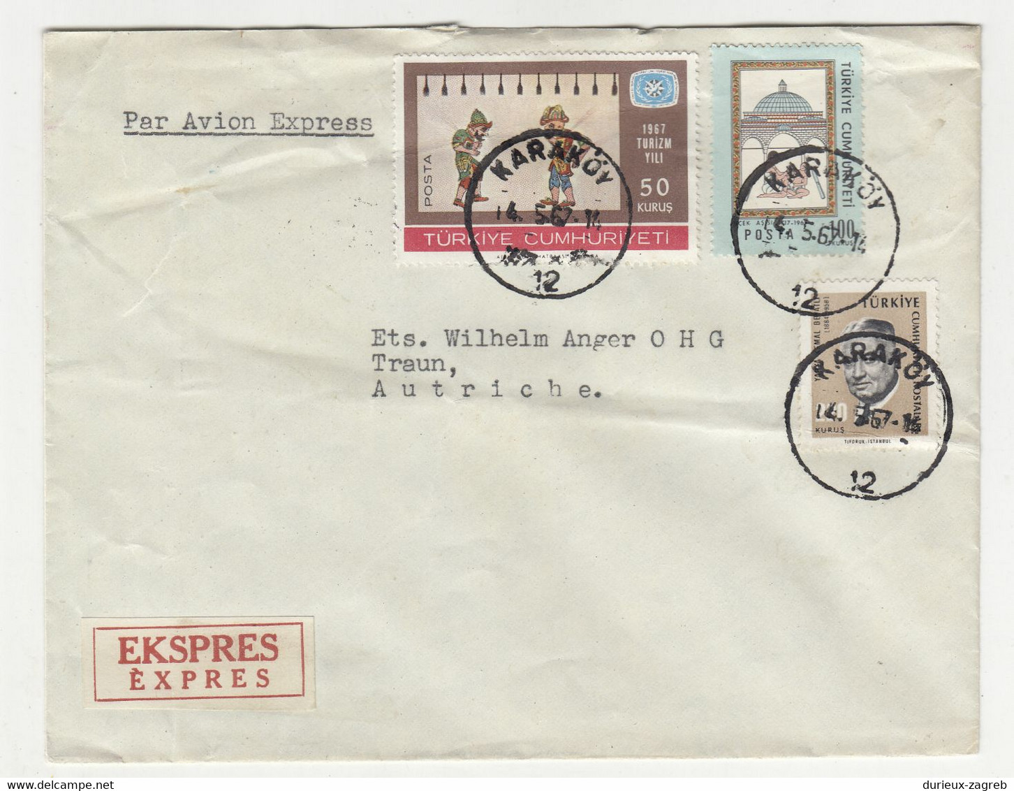Turkey 5 Letter Covers Posted 1963-1986 To Austria/Germany B230301 - Briefe U. Dokumente