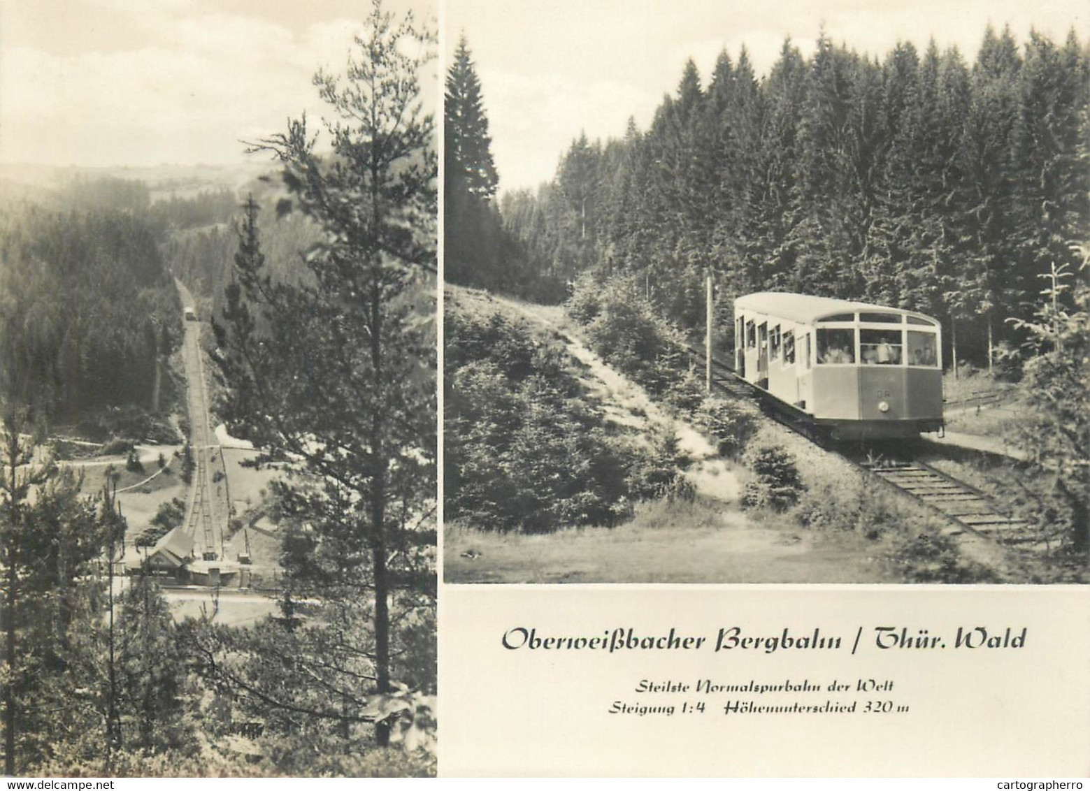Postcard Germany Thuringia > Oberweissbach Train - Oberweissbach