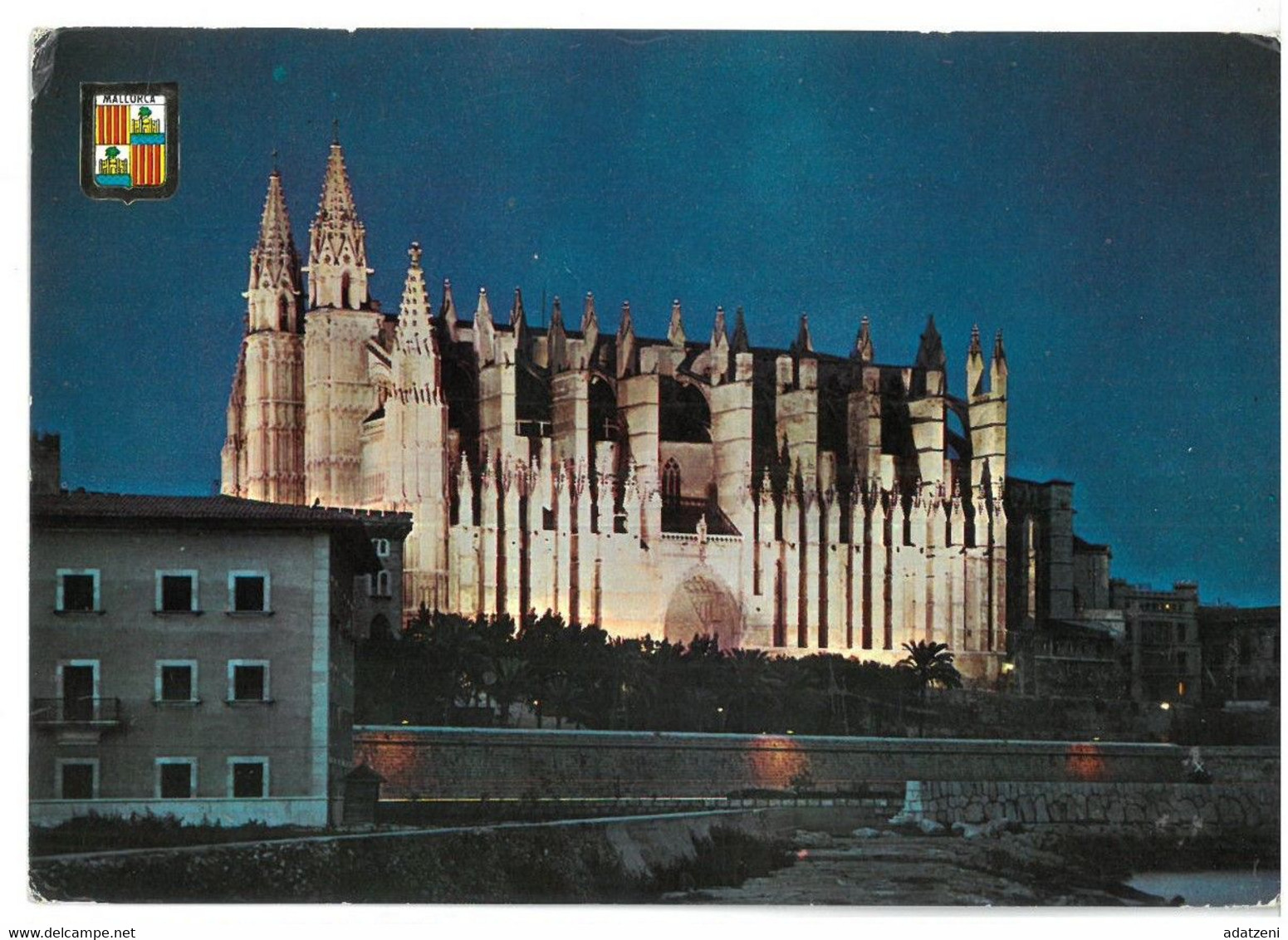 BR3384 Spagna Mallorca Palma La Catedral De Noche Viaggiata 1964 Verso Livigno - La Palma